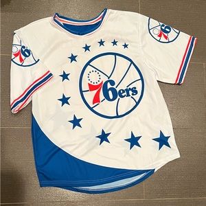 Sixers 76ers -Mo Cheeks - Warm Up - One of a kind design - oversized XL